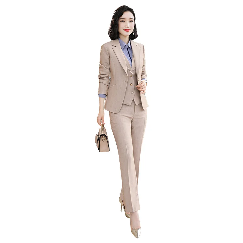 Ropa Formal para mujer, trajes de negocios para mujer, moda de negocios  coreana, traje de temperamento, novedad de otoño 2019 - AliExpress