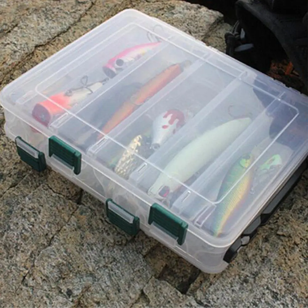 Portable Dual Layer Fishing Tackle Box Accessories Lures Bait Storage Case Shrimp Boxes for Lure Organizer Baits Pesca Iscas