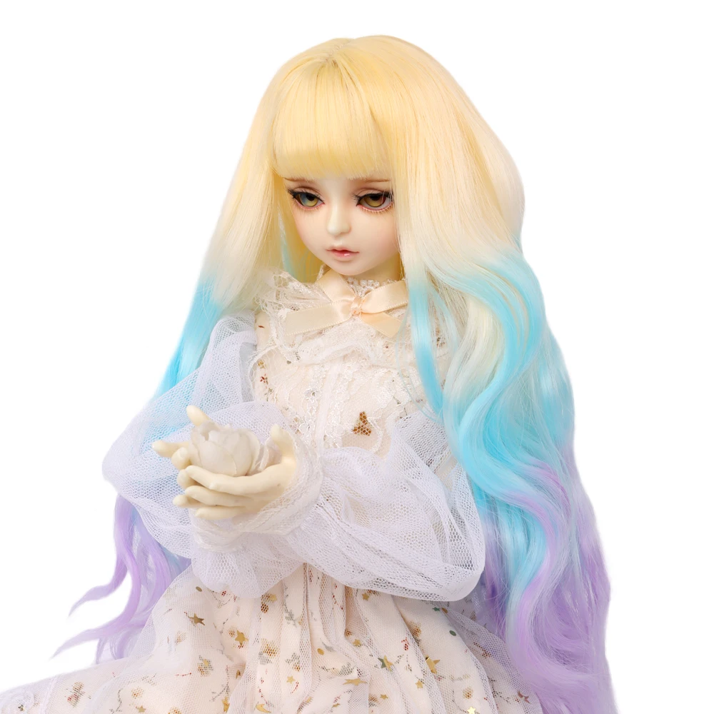 Peluca rizada para muñeca 1 unidad Uteruik BJD