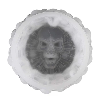 

Epoxy Resin Ashtray Casting Mold, Round Skull Ashtray Mold, Skull Pattern, Easy to Fall Off, DIY Ashtray Mold