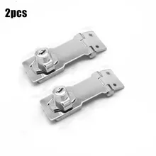 

2Pcs Door Locking Hasp Staple With Key Anti-theft Padlock Cupboard Shed Garage Lock Home Furniture Hardware 2.5/3/4in