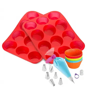 

Family Cake Shop Baking Specials Muffins And Cupcake Baking Pans Multi-Function Cake Baking Decorating Tools Kit