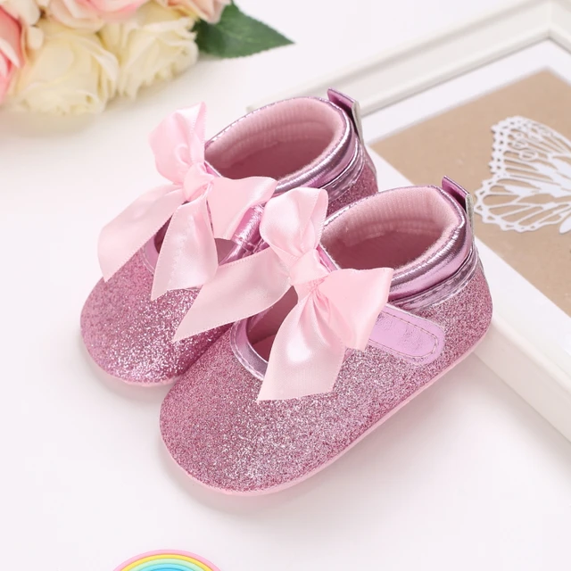 Newborns Fashion Solid Color Casual Shoes Princess Shoes Soft-soled Sneakers 0-18 Months Baby Bed Shoes Baby Walking Shoes C-431