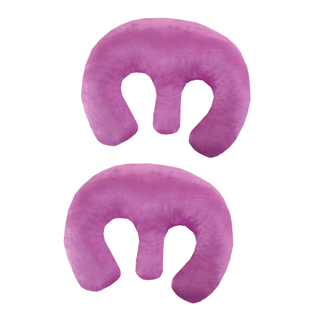2X Violet Soft Chest Cushion Pad Breast Support Pillow For Beauty Salon SPA