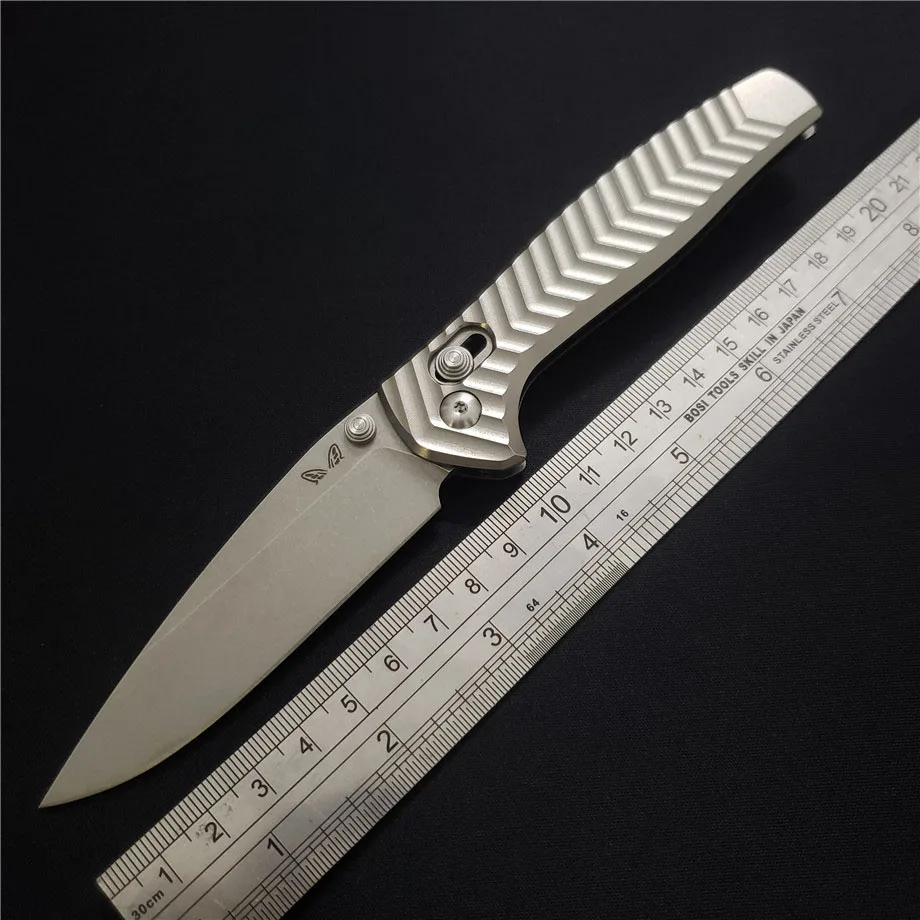 

Lism Store BM781 Folding Knives D-2 Blade Aluminium Handle Outdoor Tactical Camping Survival Pocket Knife Utility EDC Tools