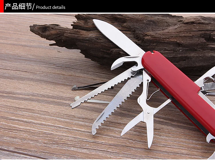 Red Swiss Champ Switzerland Stainless Steel Knife Multifunctional Folding Army Knives Outdoors Survival Knife M451