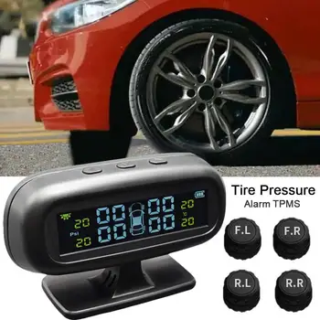 

TPMS Solar Power Tire Pressure Monitoring System External Sensors Real-time Security Alarm Systems Tyre Pressure Temperature