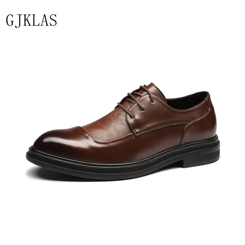

Classic Men Wedding Dress Shoe Business Party Shoes for Men Black Brown Leather Shoes Men Formal Zapatos Men's Oxford Shoes