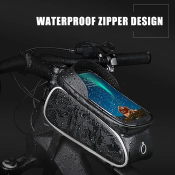 

Rainproof Bicycle Bag Phone Holder MTB Bike Cycling Head Tube Handlebar Mount Bag For Phone Touch Screen Bicycle Bag Accessories