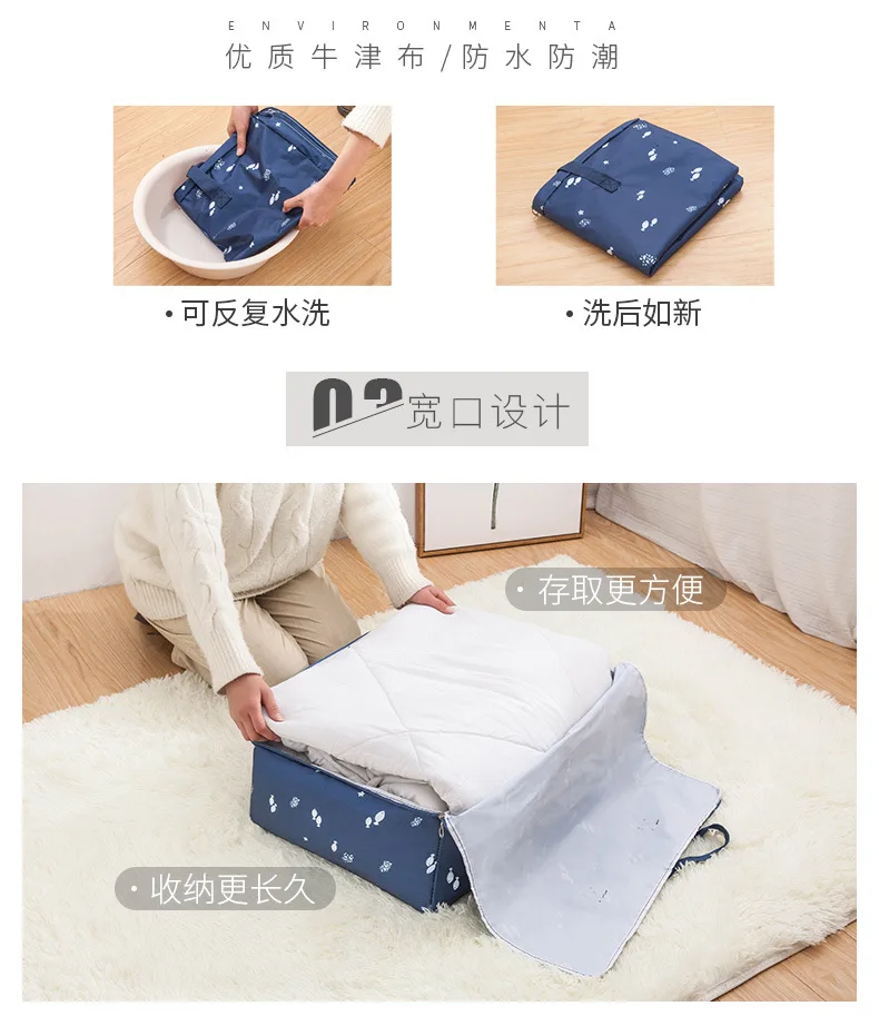 Сумка для хранения из ткани Оксфорд, тканевая сумка для хранения игрушек, большая Вместительная дорожная сумка, органайзер для чемодана, стеганая сумка для хранения, органайзер для шкафа