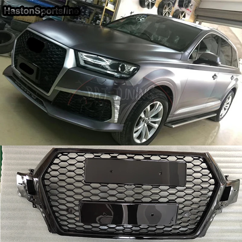 Q7 SQ7 RS Стиль Эмблема Логотип передний сотовый бампер сетка решетка для Audi Q7