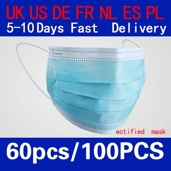 

Face Mask Dust Mask Prevent Pathogen Mask 3 Layer Non-woven Mouth Masks Dustproof Anti-Virus Face Protection