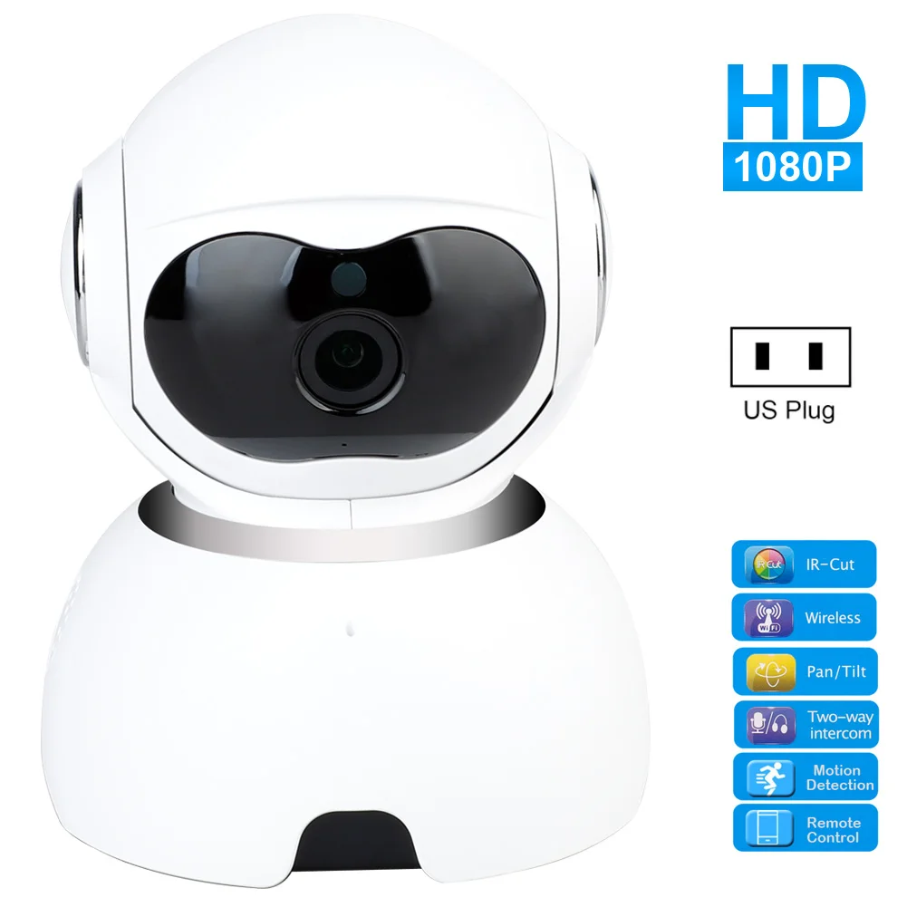 IP камера HD 1080P AI Беспроводная с поддержкой Wi Fi и функцией автоматического