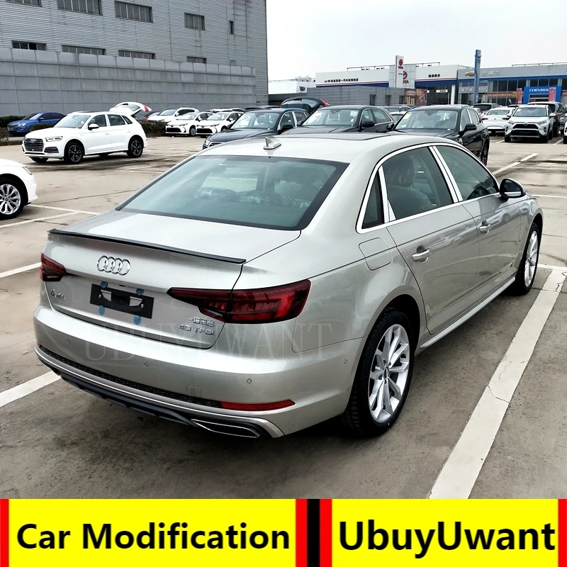UBUYUWANT For Audi A4 B9 2017 2018 2019 ABS Unpainted Painted Exterior Rear Spoiler Tail Trunk Boot Wing Decoration Car Styling |