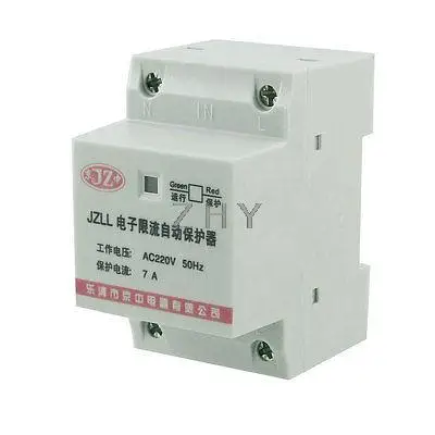 AC 220V 7A двухполюсный защита от перегрузки Электронный автоматический выключатель 35 мм din-рейка