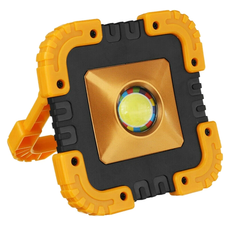 

100W 2000LM USB Solar LED Work Light Rechargeable Emergency Flood Lamp with Stand 12.4x12.4CM