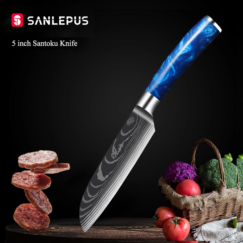 5-дюймовый универсальный нож SANLEPUS из нержавеющей стали острые ножи шеф-повара для