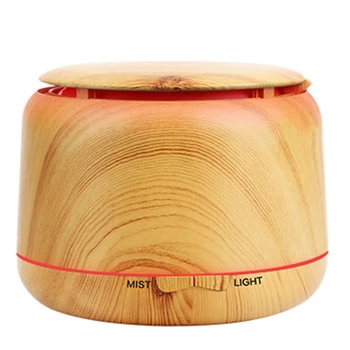 

250Ml Ultrasonic Humidifier Aroma Essential Oil Diffuser Wood Grain Cool Mist Humidifier Aromatherapy Diffuser with 7 Color Le