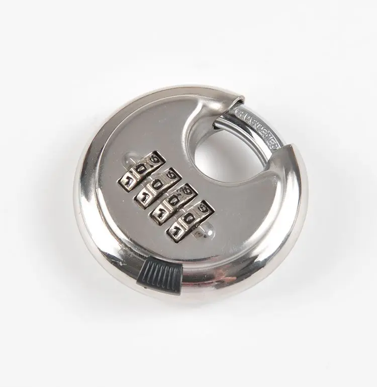 

Hot Selling Waterproof Outdoor Padlock Security Locks yuan bing suo 304 Stainless Steel 4-Digit Password Lock