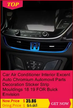 Зажигание фары кондиционер интерьер Excent хром авто декоративное украшение отделка автомобиля Стайлинг 18 19 для Buick Envision
