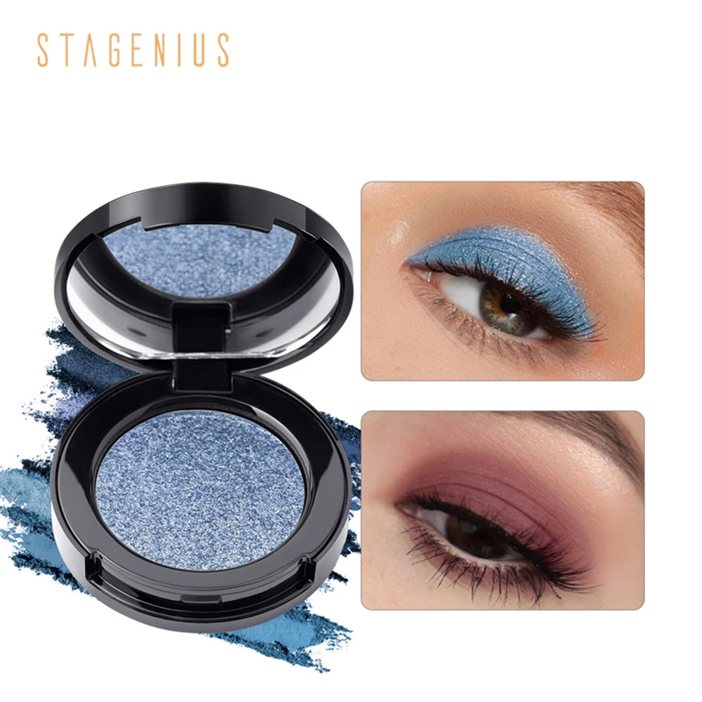 STAGENIUS 16 colors Baked Powder Monochrome Eyeshadow Palette Matte Glitter Waterproof Long-lasting Glitter Eyeshadow powder