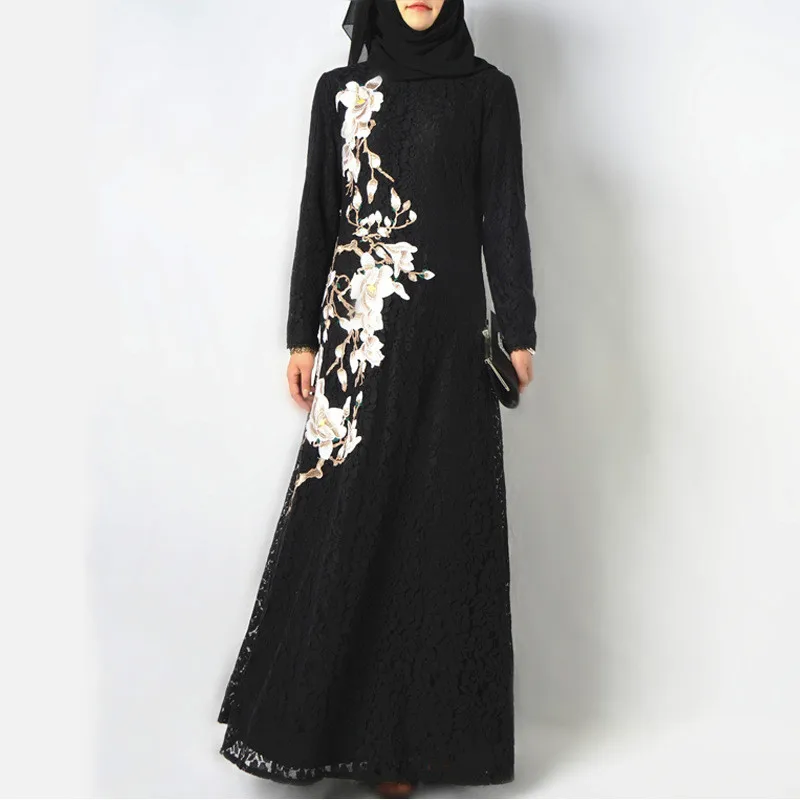 мусульманские платья платье хиджаб мусульманское Новые с длинными рукавами
