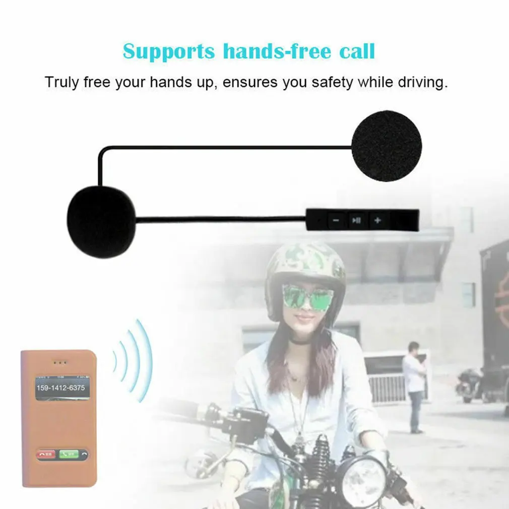 

Cheap MH04 Motorcycle Helmet Headset Wireless Bluetooth 5.0 HandsFree Headphones for Safety