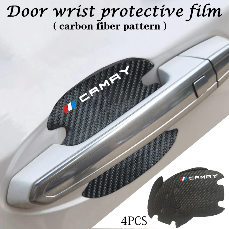 

4 pcs Car Door Handle Scratch Protector Film Sticker Films Car Handle Protection for For Toyota camry 2017 2018 2019 Car Sticker