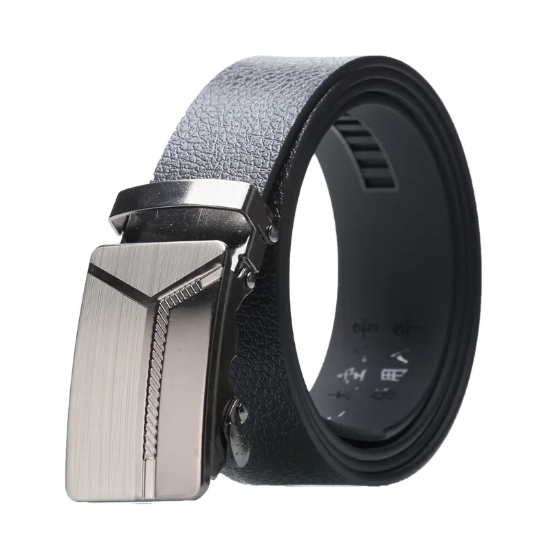 

Men's Alloy automatic buckle belt Simple style bark texture Business fashion casual jeans belt