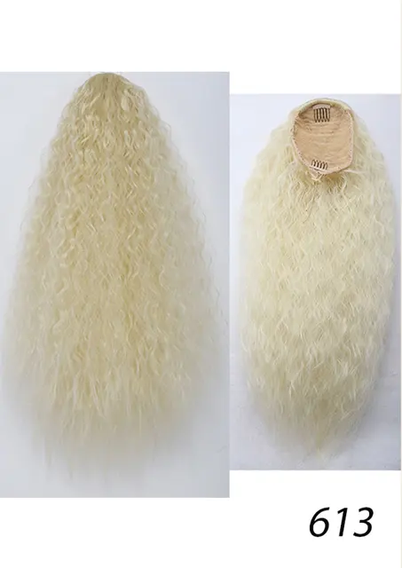 Amir Hair Drawstring Ponytail Extensions Synthetic Long Kinky Curly Ponytails Wig Hair Pieces For Women Fake Hair Extension Clip 613