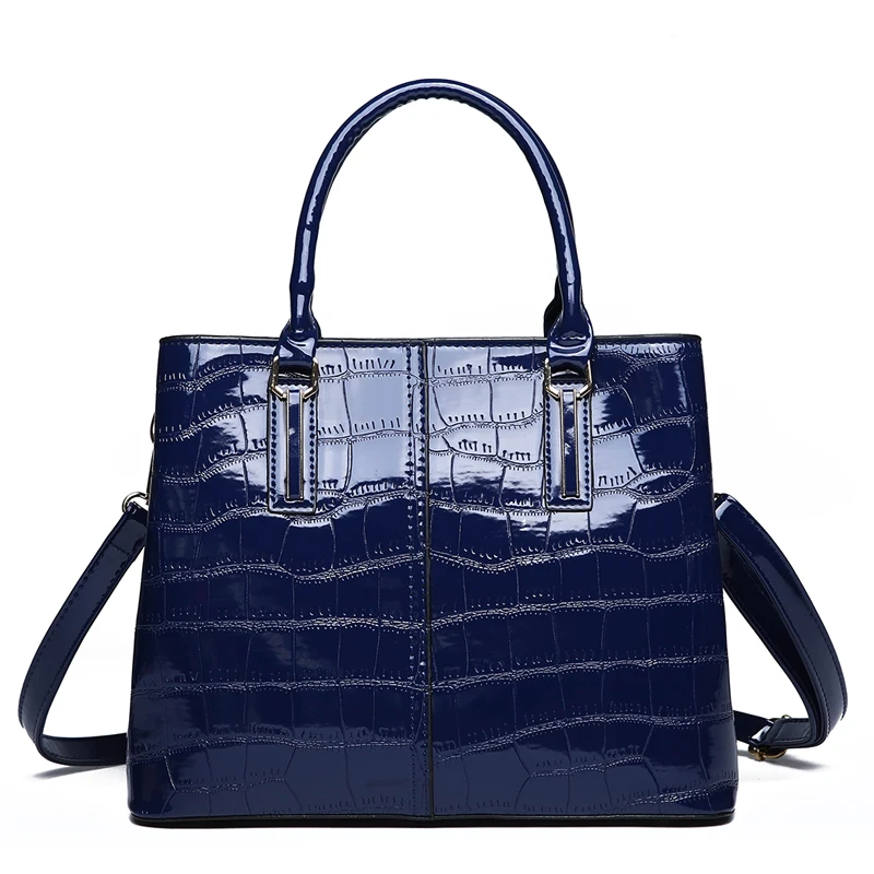 Новинка, модные женские композитные роскошные сумки-тоут, высокое качество, большая Вместительная женская сумка на плечо, Повседневная дизайнерская сумка через плечо - Цвет: blue