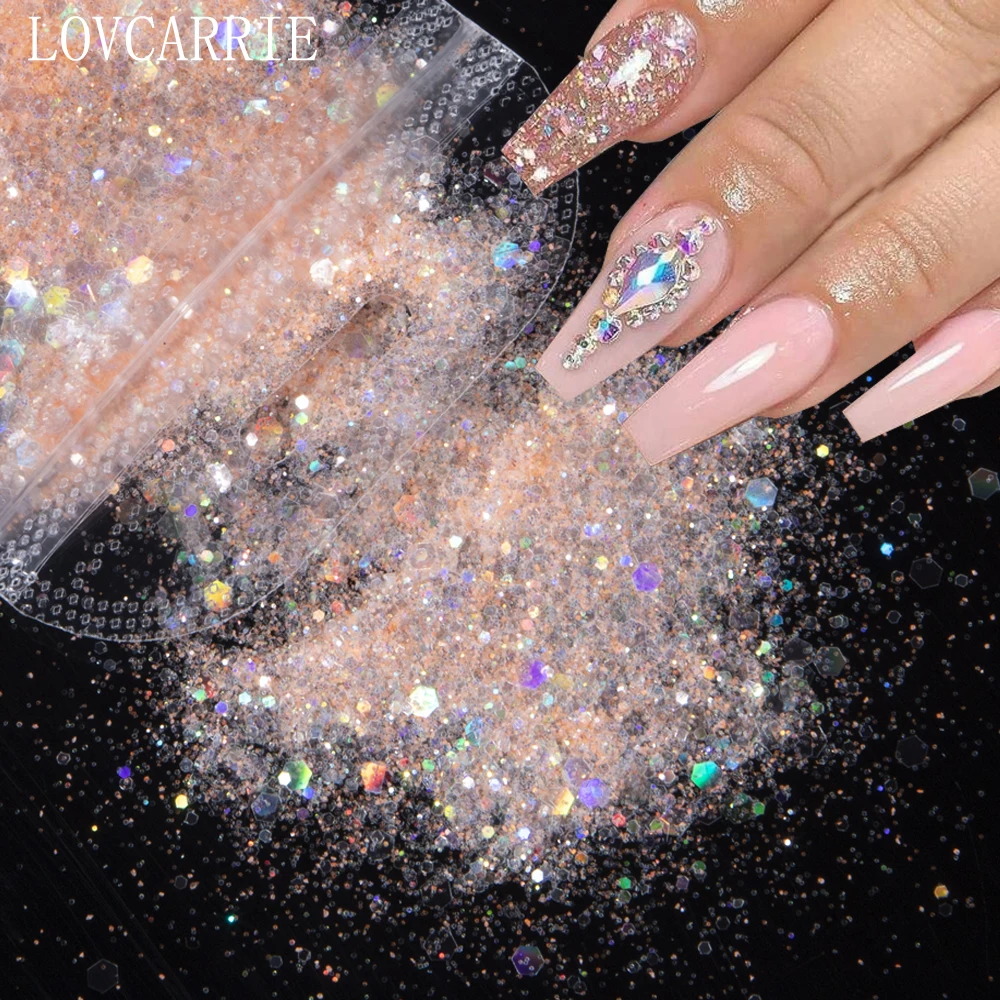 1 Bag Nail Glitter Mix Summer Color Nails Art Sequins Pink Purple White  Opal Powder Flakes Supplies For Nails Makeup Decorations - Nail Glitter -  AliExpress