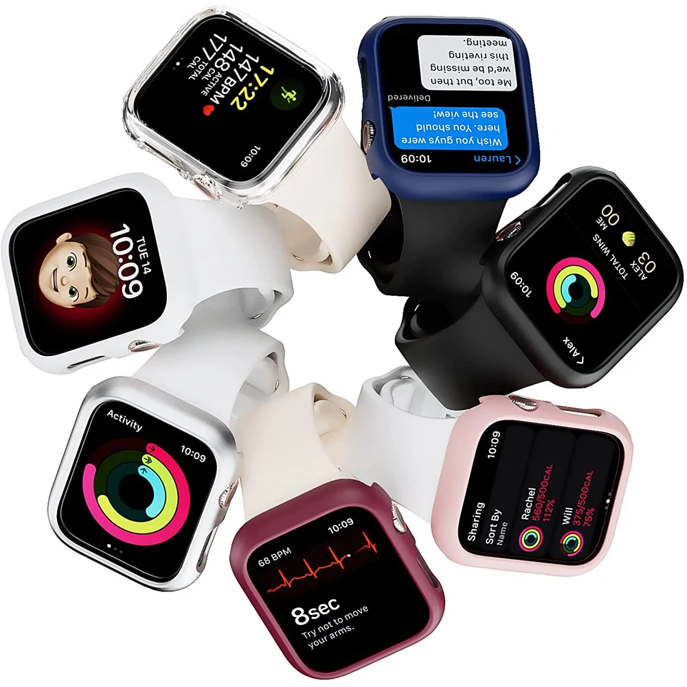 Compatible Apple Watch Case 45mm Series 7,Hard PC Bumper Protective Cover Frame,NO Screen Protector,for iWatch Series 7 41mm Compatible Apple Watch Case 45mm Series 7,Hard PC Bumper Protective Cover Frame,NO Screen Protector,for iWatch Series 7 41mm