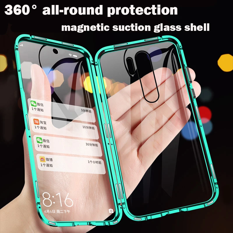 360 магнитное металлическое двухстороннее стекло для Samsung Note 10 20 9 8 S20 S10 S9 S8 E Plus Lite A71
