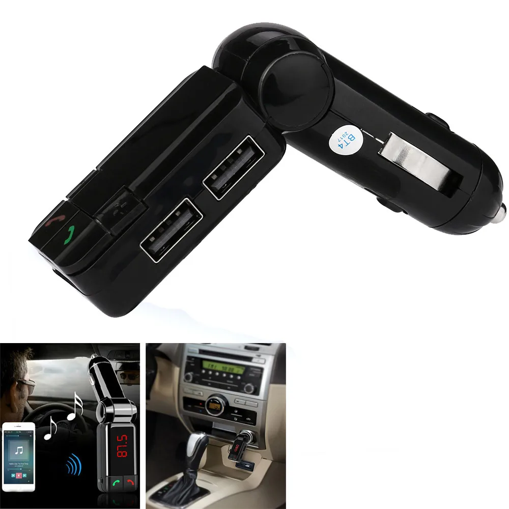 Горячая Распродажа, высокое качество, двойное USB Автомобильное зарядное устройство, беспроводной Bluetooth MP3 стерео музыкальный плеер, fm-передатчик, 5 В/2,1 А, 12-24 В