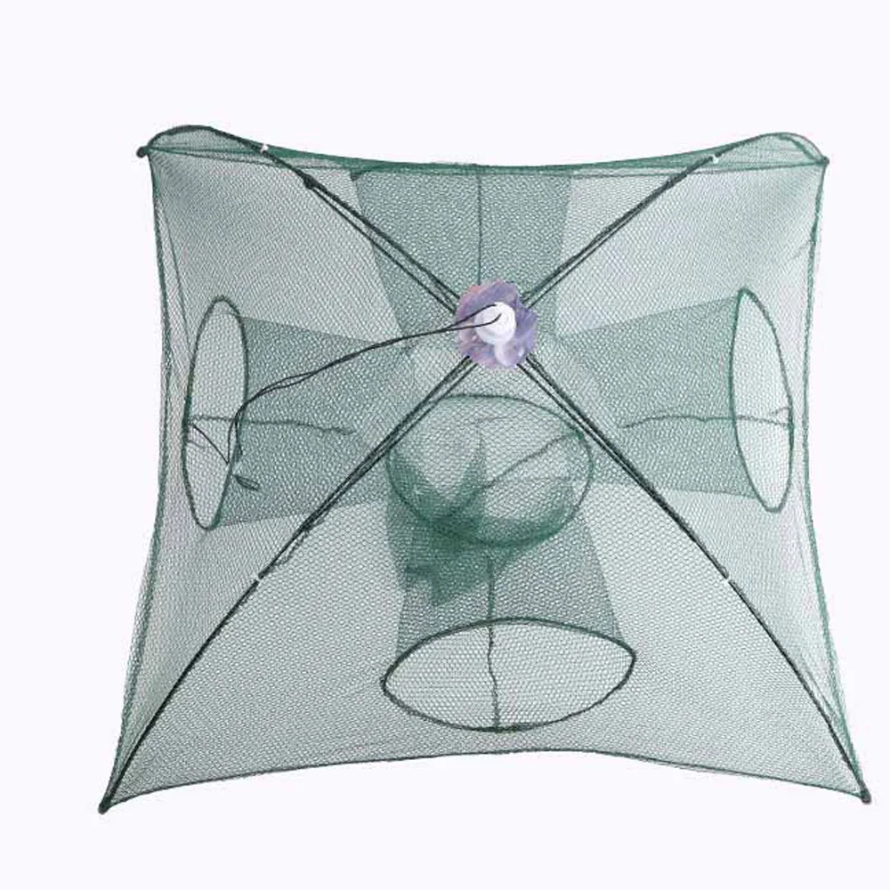 Portable Automatic Folding Umbrella Type fishing traps crayfish catcher fishing landing net fishing net crab traps Fishing Net Shrimp Cage Crab Fish Trap Cast Net 4 6 8 10 16 20 28 Holes Pesca Gear Tool