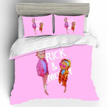 

Rick and Modi Printing Bed Linen Home High Quality Bed Linen Home Textile King Size Printing Bedding Sets Bedding Pillowcases 3D
