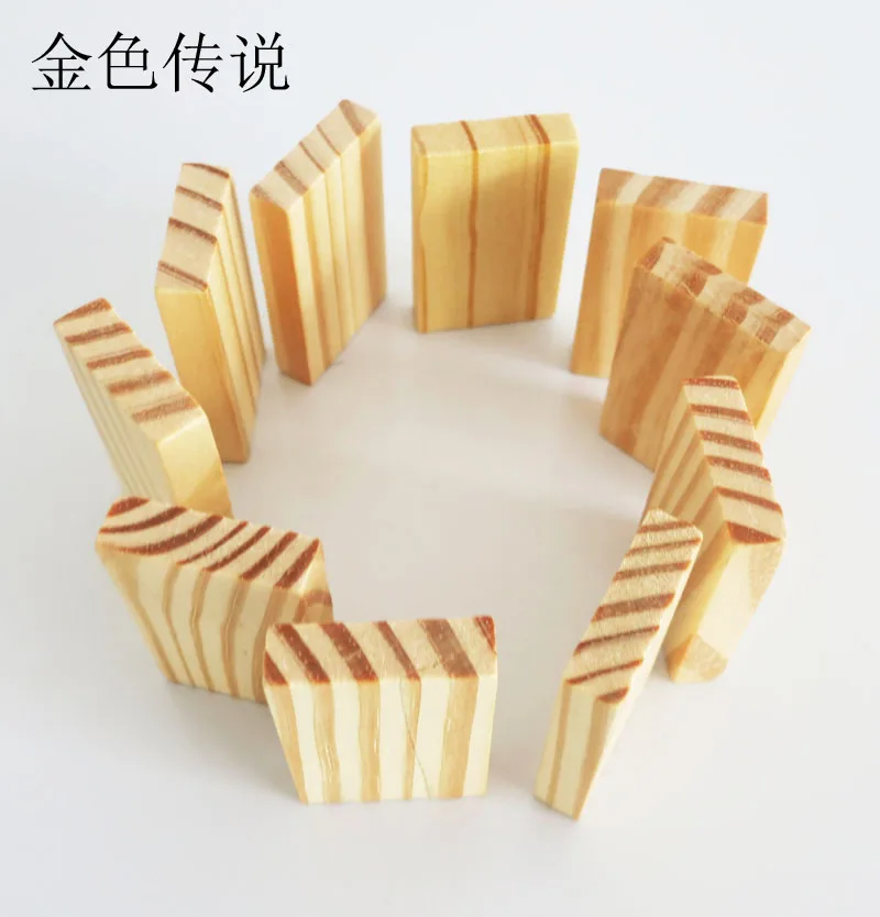

10pcs 5*0.9*3.1cm wooden block DIY wood board handmade small wood piece pine block polished wood block