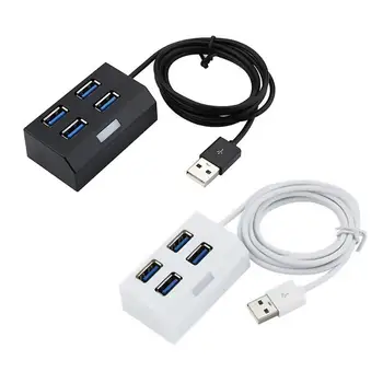 

USB 3.0 Mini HUB Splitter Lightness and Portability No Space Occupy 4 Ports Desktop External Adapter with Blue Indicator