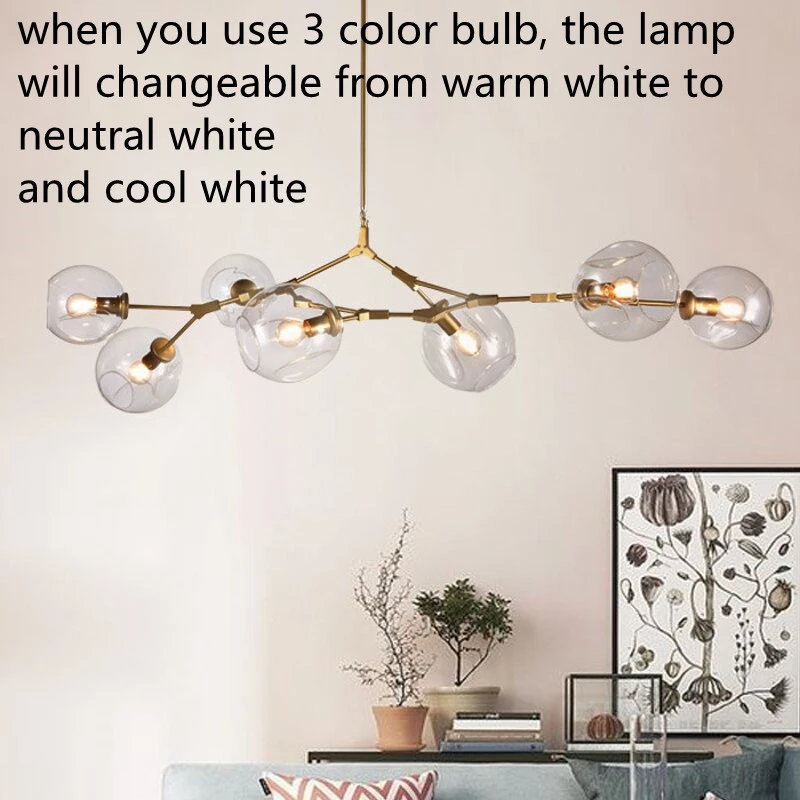 Lámparas colgantes de cristal con burbujas, accesorios iluminación de techo para habitación, Loft, colgantes| - AliExpress