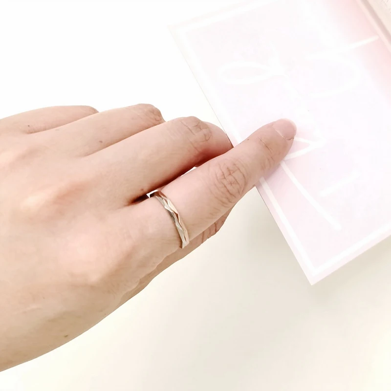 1.3mm Gold Silver Color Women's Retro Rings Stainless Steel Faceted Ring for Women Korean Cute Jewelry for Gift Party WC028 3
