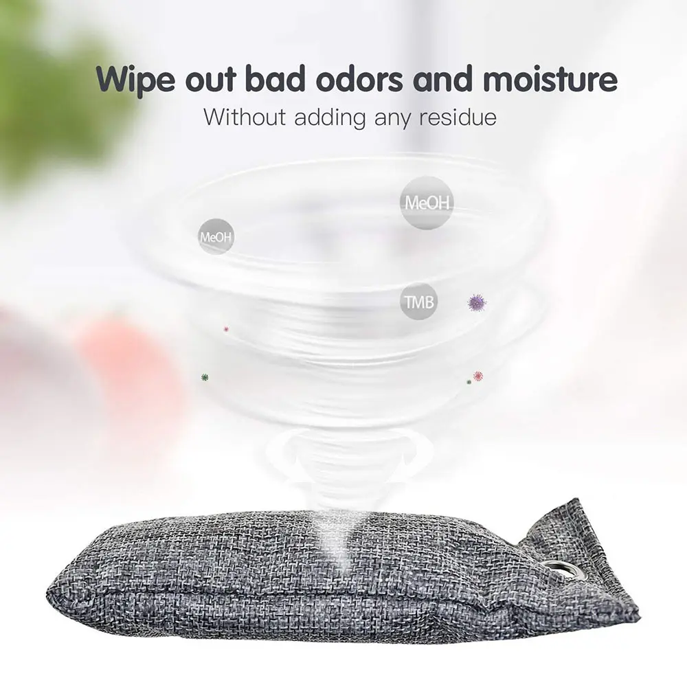 New Car And Home Odor Absorber Bamboo Charcoal Activated Carbon Air Freshener Deodorant Grey