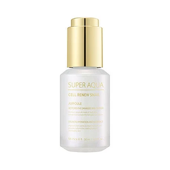 

MISSHA Super Aqua Cell Renew Snail Ampoule 30ml EGF Complex Face Essence Skin Regeneration Snail Facial Serum Moisturizing Skin