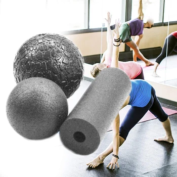 

Health Fitness Massage Ball Yoga Release Fascia Body Pilates Gym Sport Ball Massager Roller Black