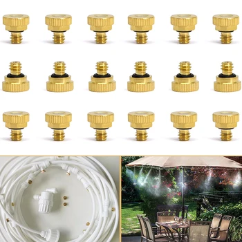 

22pcs Misting Rustproof Leak Proof Water Sprayer Durable Easy Install 0.3mm Orifice Anti Corrosion Brass Low Pressure Nozzles