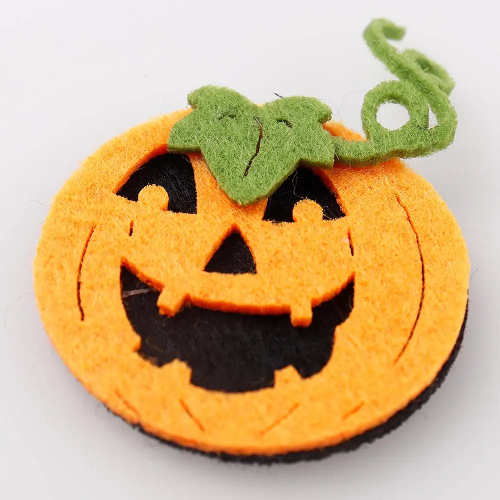 CheerBows 10pcs Halloween Patches Felt Pumpkin Accessories DIY Handmade Cloth Stickers Festival Party Decor DIY Crafts Supply