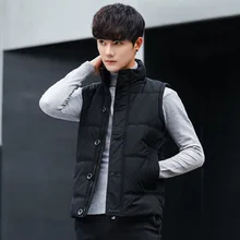Хлопковый жилет мужской осенний и зимний стиль корейский стиль приталенный красивый зимний жилет теплый жилет мужской модный жилет