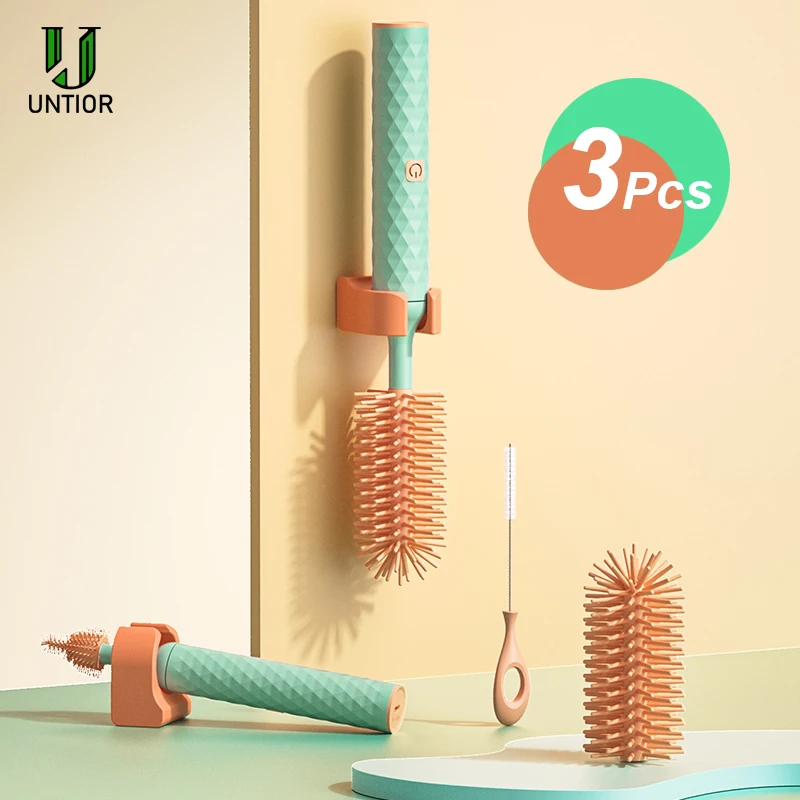 Untiro Electric Baby Bottle Brush 4 In 1 Bottle Cleaning Set Silicone