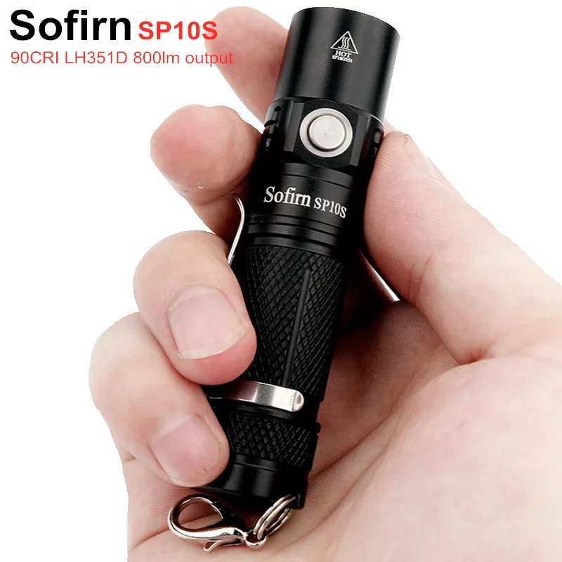 Светодиодный фонарик Sofirn SP10S AA 14500 кармансветильник фонарь 90 CRI LH351D 800lm светильник
