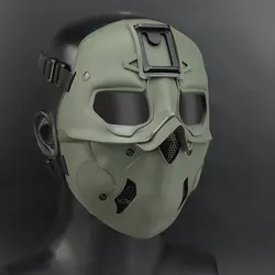 Multi - Function Tactical Full Face Wild Mask with Night Vision Compatibility for Cosplay and Party Props (Green mask)